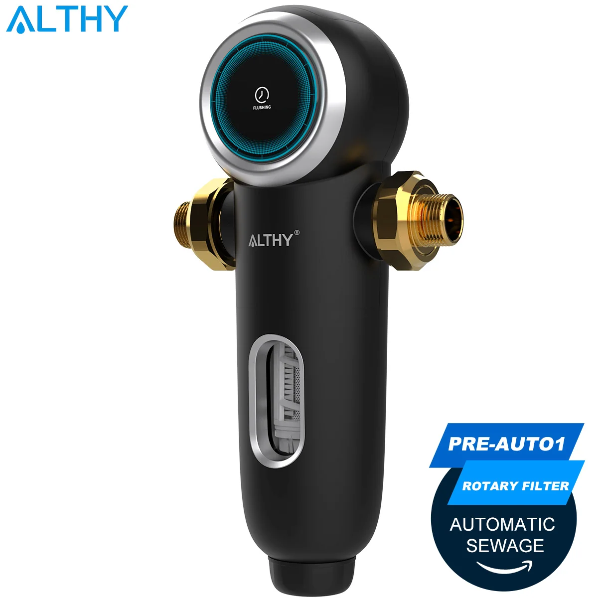 Althy Automatic Rotary Backwash Pre Filter System Tutta La Casa Spin Down Sediment Water Filter Purifier Maglia In Acciaio Inossidabile