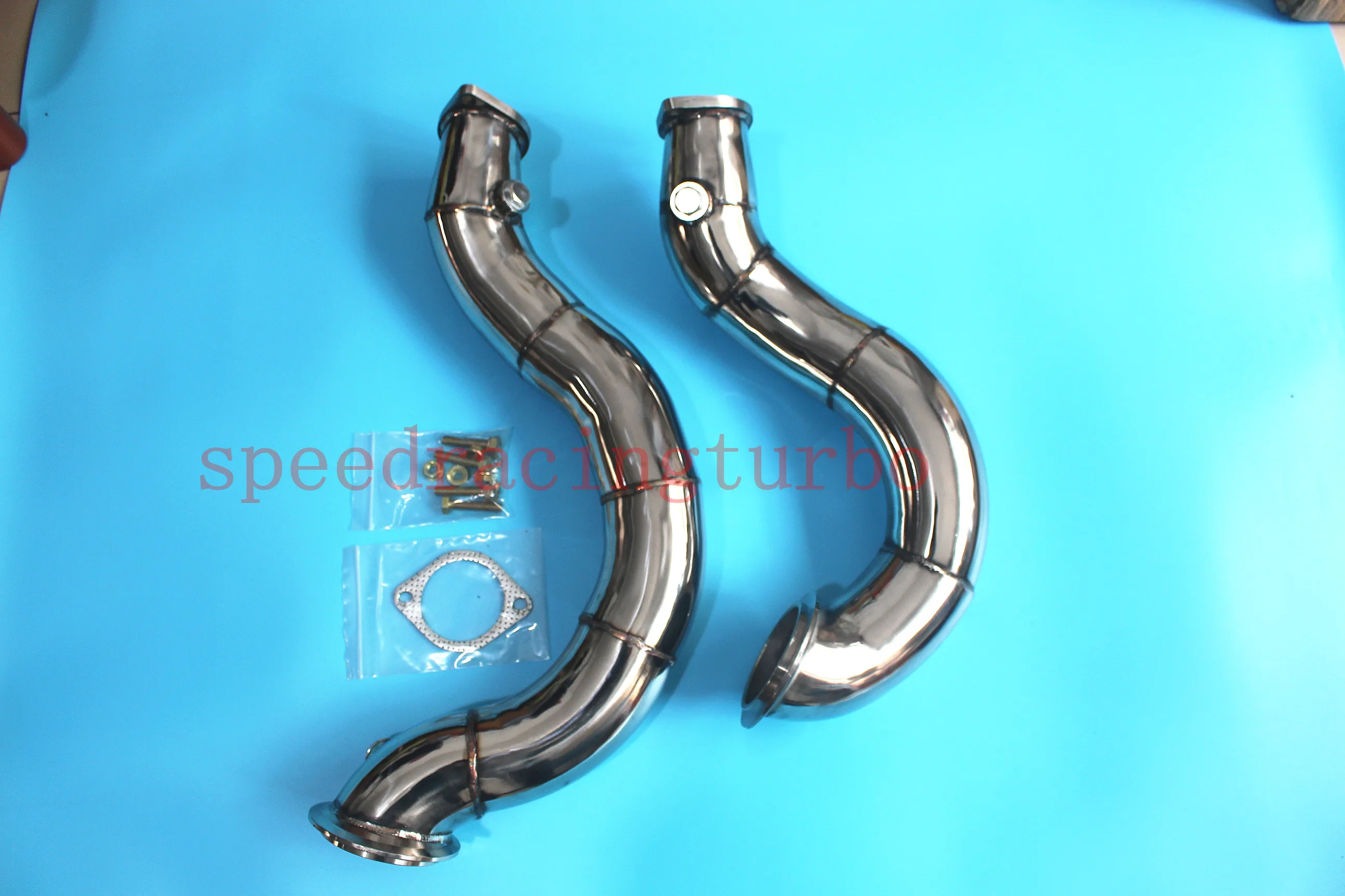 In Acciaio Di Scarico Turbo Flex Tubo Verso Il Basso Per 08-14X6/X5/5-/7- Serie N63B44 4.4 V8