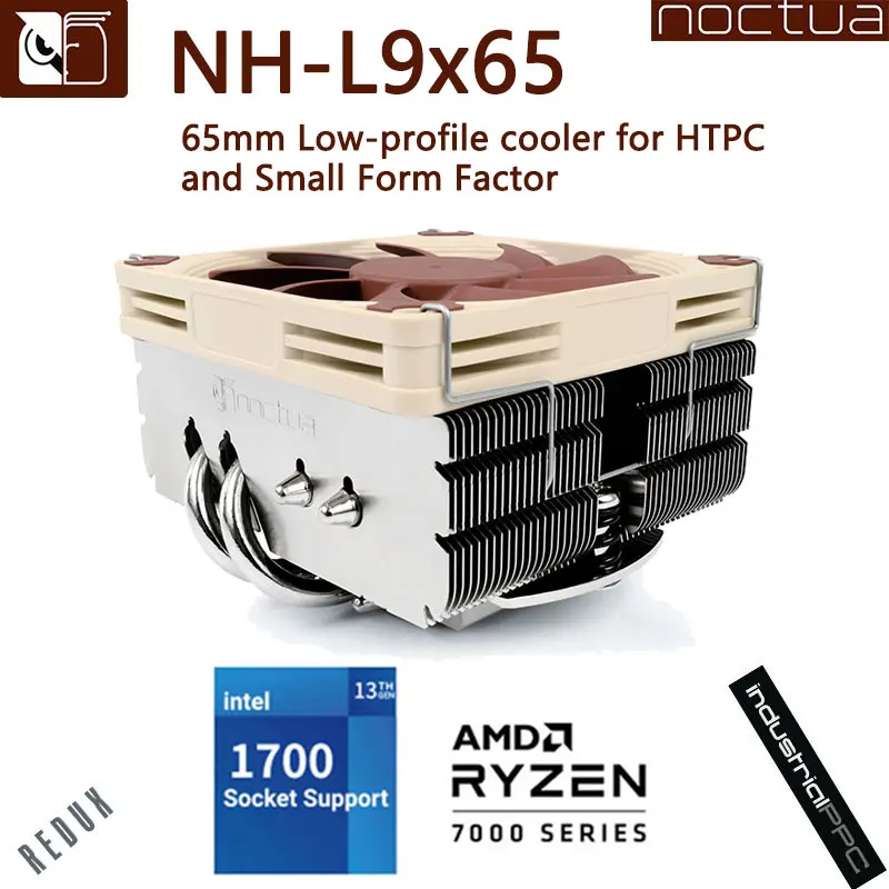 Nocura Nh-L9X65 Cpu Cooler Down Pressure/9Cm Thin Fan/4 Tubi Di Calore/Down Blowing Htpc/ Down Pressure Ventola A Temperatura Controllata