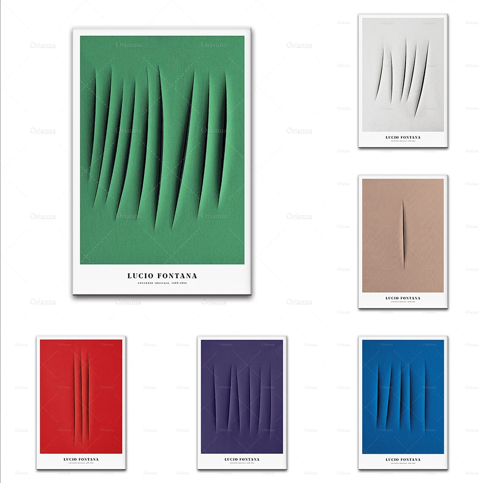 Lucio Fontana Art Print, Fontana Canvas Art, Poster Stampabile, Arte Della Parete Minimalista, Stampa Artistica Lucio Fontana, Arredamento Moderno Per
