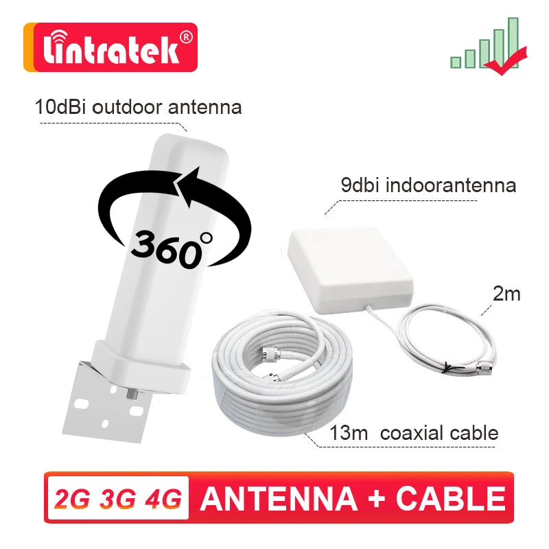 2G 3G 4G Lte Gsm Umts 360 ° Kit Antenna Cavo Coassiale Interno Esterno Per Ripetitore Amplificatore Ripetitore Segnale Cellulare