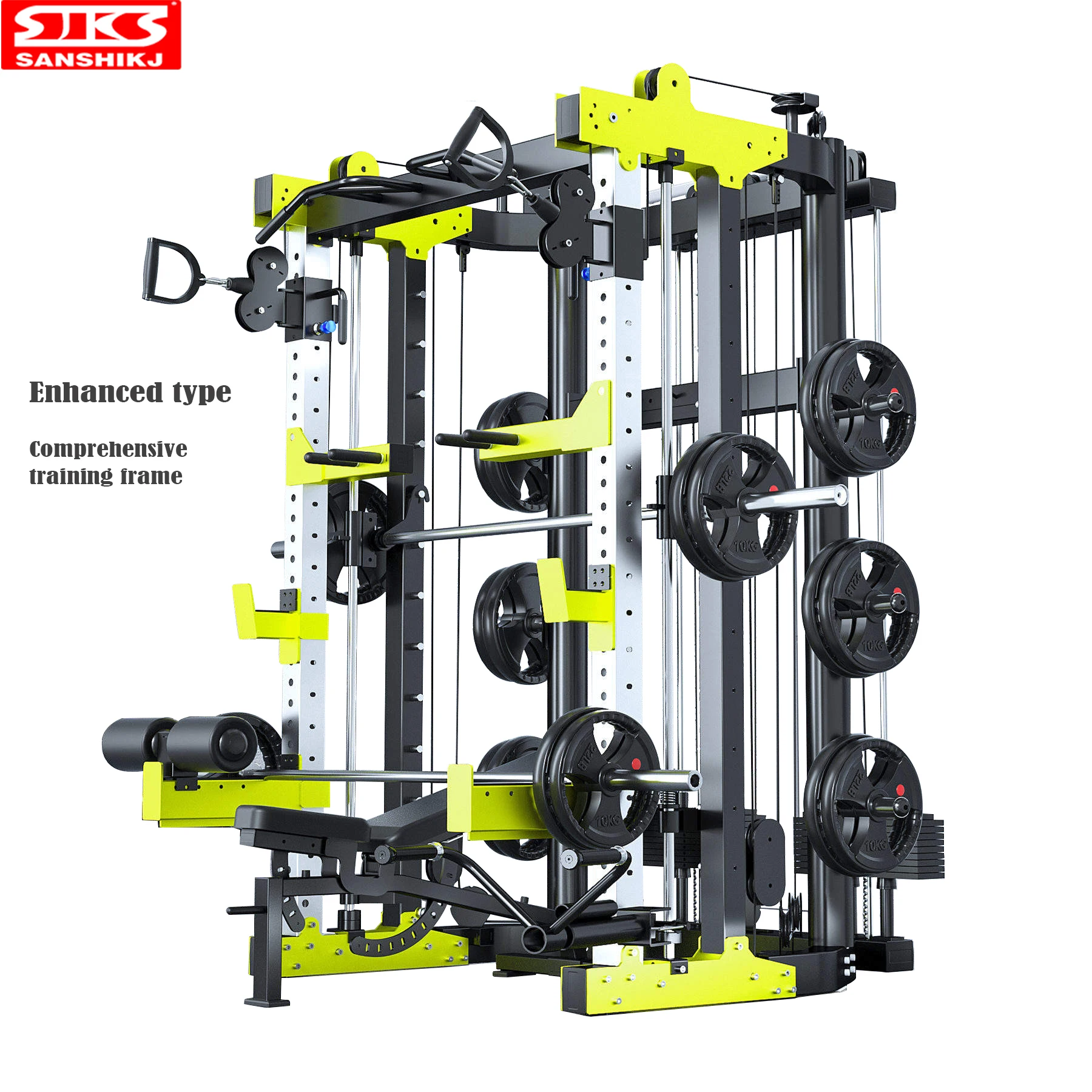 Macchina Commerciale Smith Trainer Completo Multifunzionale Squat Small Bird Suit Attrezzatura Per Il Fitness Combinata
