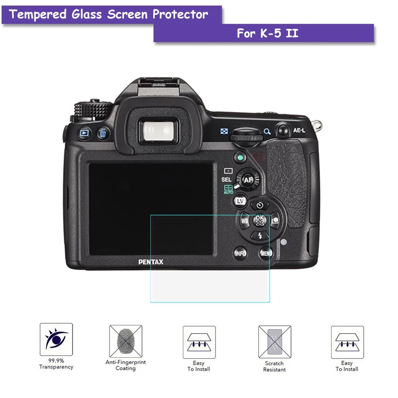 9 H Durezza Premium Temperato Reale Fotocamera Glass Lcd Screen Protector Pellicola Schermo Per Pentax K5Ii K5-2 K5-Ii Accessori