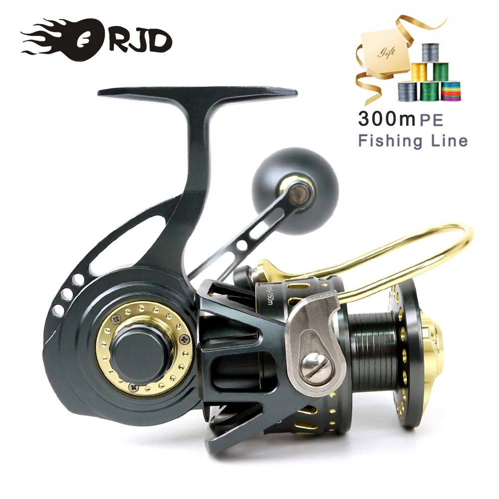Orjd New All Metal Spool Spinning Reel 5000-10000 Series 12 + 1Bb 4.7:1 Rapporto Di Trasmissione Max Drage 30Kg Spinning Fishing Reel Saltwater