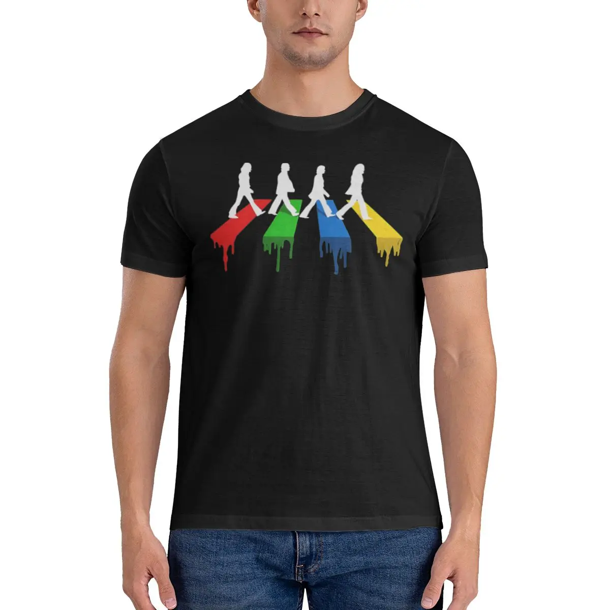 Casual Street Walk Perfect T-Shirt Uomo Girocollo T-Shirt In Cotone The B-Beatles Maglietta Manica Corta Regalo Di Compleanno Top