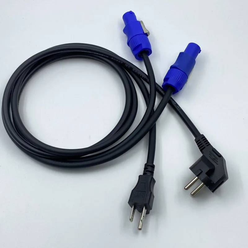 2 Pz/Lotto Ac Power Plug Cable Powercon Connector Conversione Del Cavo Eu Us Uk Au Plug Extension Per Moving Head Beam 5R/7R Dj Machine