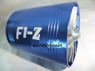 Blu Aria Aspirazione/Turbo Supercharger Doppia Turbina Fan Turbonator Aspirazione F1-Z