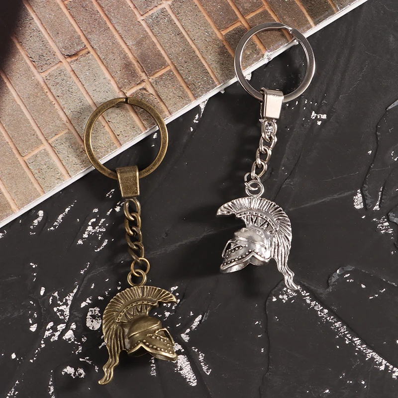 Spartan Roman Helmet Warrior Gladiatore Greco Portachiavi In Lega Gioielli Charm Portachiavi Festa Regalo Di Compleanno Per Uomo