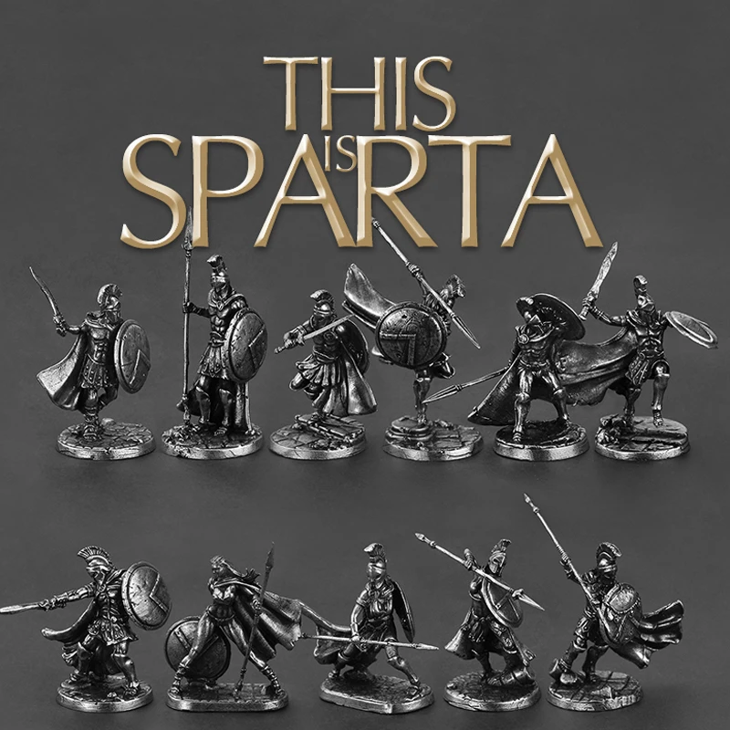 1 Pz Antico Spartano Roma Soliders Figurine Miniature Soldati In Metallo Vintage Modello Statua Desktop Ornamento Regalo