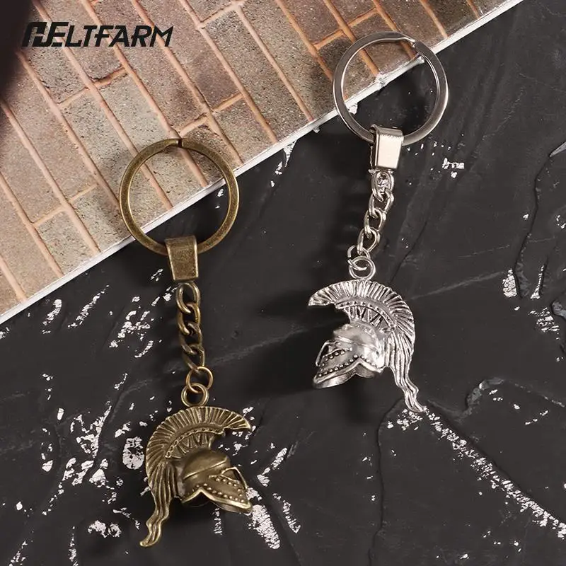 Spartan Roman Helmet Warrior Gladiatore Greco Portachiavi In Lega Gioielli Charm Portachiavi Festa Regalo Di Compleanno Per Uomo