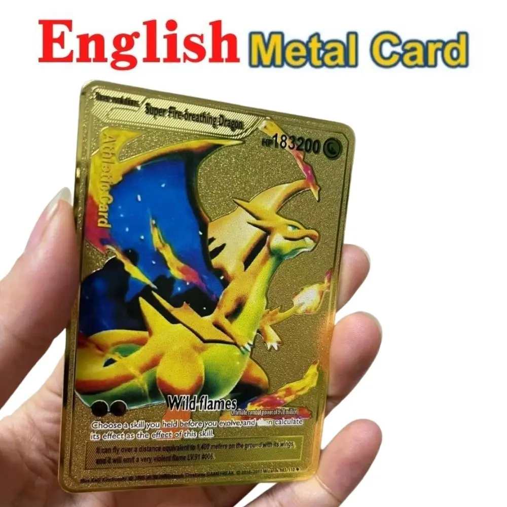 183200 Punti Hp Raichu Pokemon Gold Metal Super Card Blastoise Eevee Sylveon Mewtwo Pikachu Battle Collection Trading Iron Card