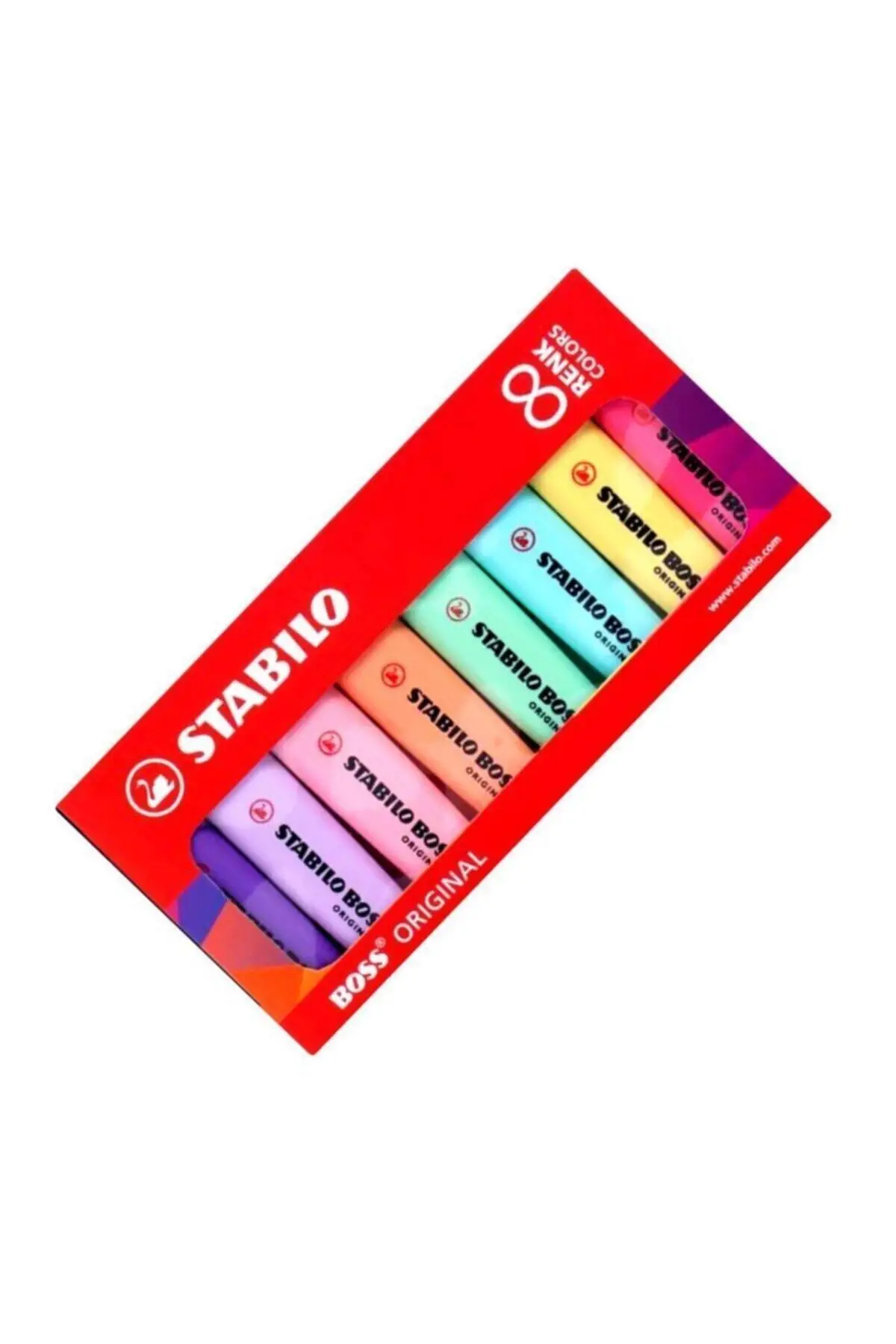 Stabilo Highlighter Pen Boss 8 Li Crayon Stationery Notebook Book Pencil Eraser Materiali Di Qualità School High School University