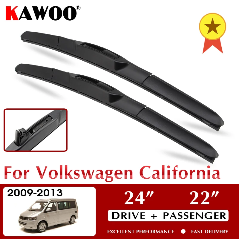 Kawoo Wiper Car Wiper Blades For Volkswagen California 2009-2013 Windshield Windscreen Front Window Accessories 24"+22" Lhd Rhd