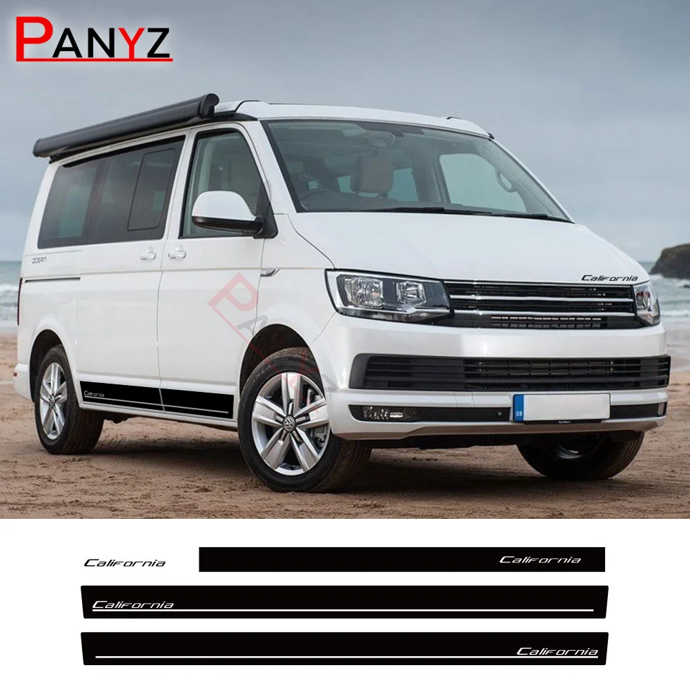 4 Pezzi Adesivi Per Auto Per Volkswagen Vw Transporter T5 T6 California Side Rear Door Line Camper Van Decalcomanie In Vinile Accessori