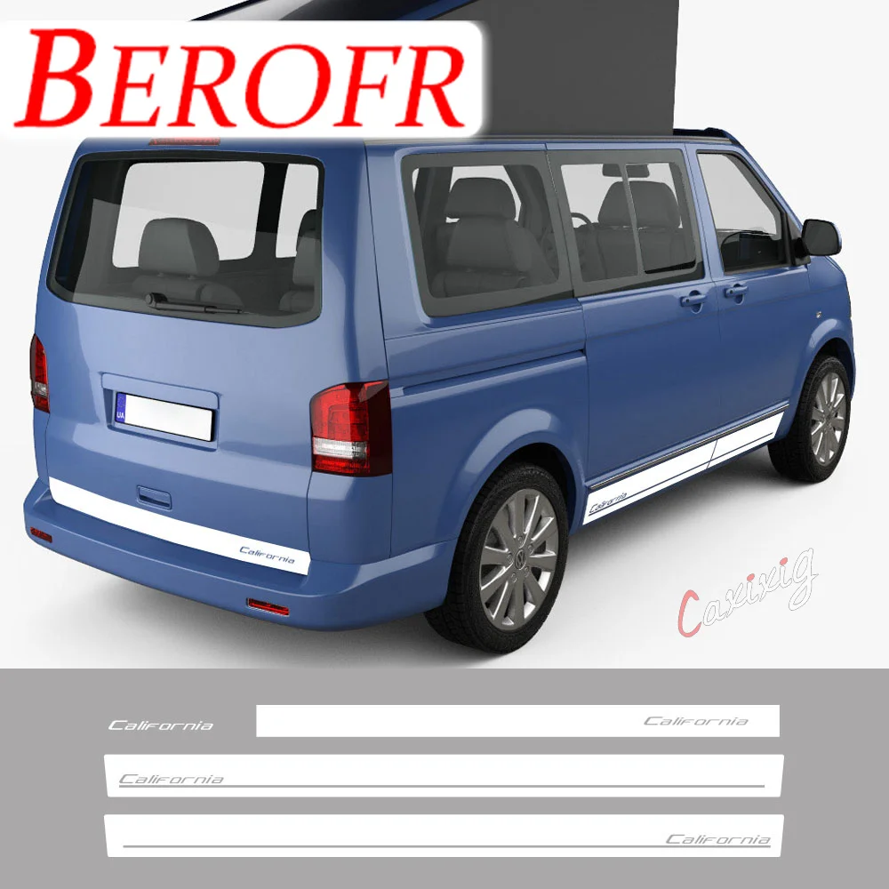 4 Pezzi Adesivi Per Auto Per Volkswagen Vw Transporter T5 T6 California Side Rear Door Line Camper Van Decalcomanie In Vinile Accessori