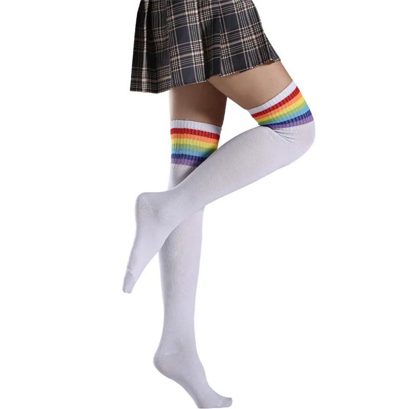 Calze Autoreggenti Arcobaleno Calze Sopra Il Ginocchio Da Donna Calze Invernali Calde Da Donna Calze Taglie Forti Calze Lunghe Da Donna