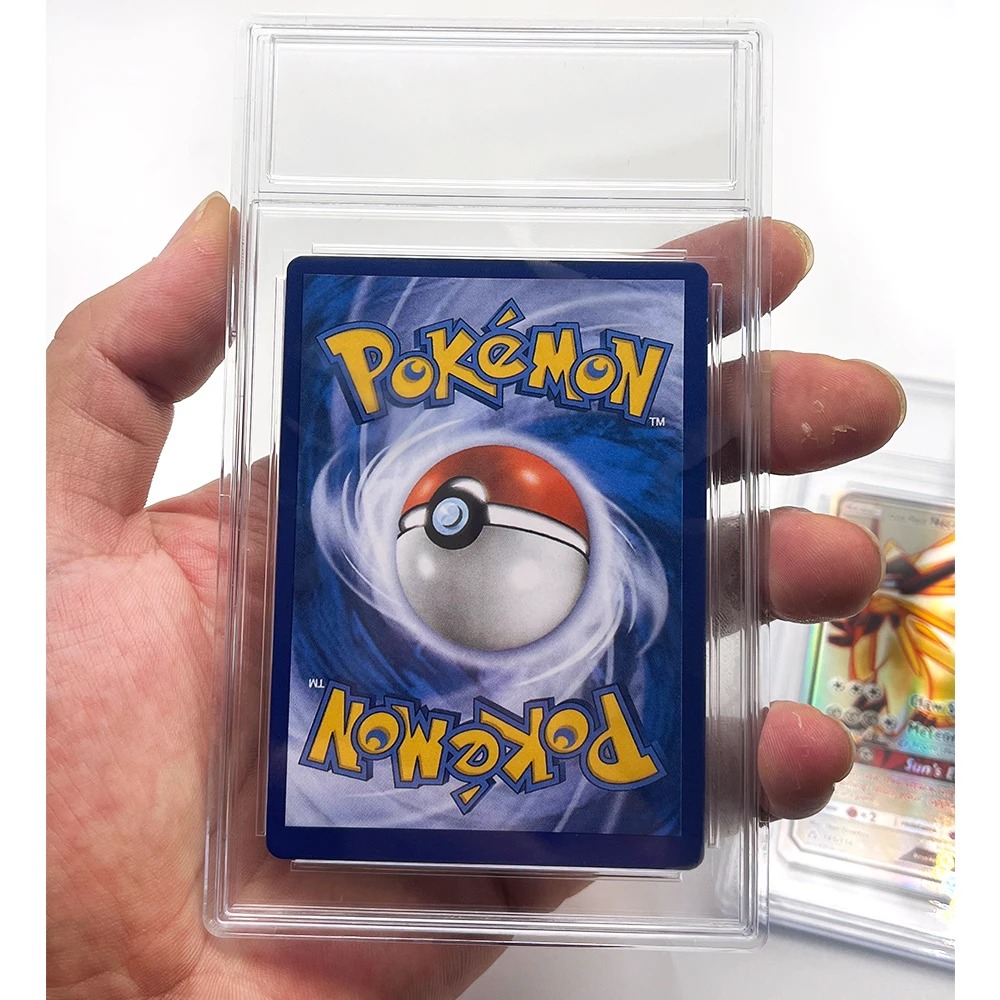 Pocket Monste Identification Box Card Acrilico Star Card Sleeves Supporto In Plastica Clear Game Playing Trading Storage Regalo Giocattolo Per Bambini