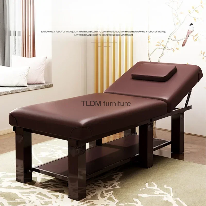 Salon Tattoo Massage Bed Beauty Facial Full Body Medical Massage Bed Cosmetic Legno Lettino Massaggi Salon Furniture Sr50Mb
