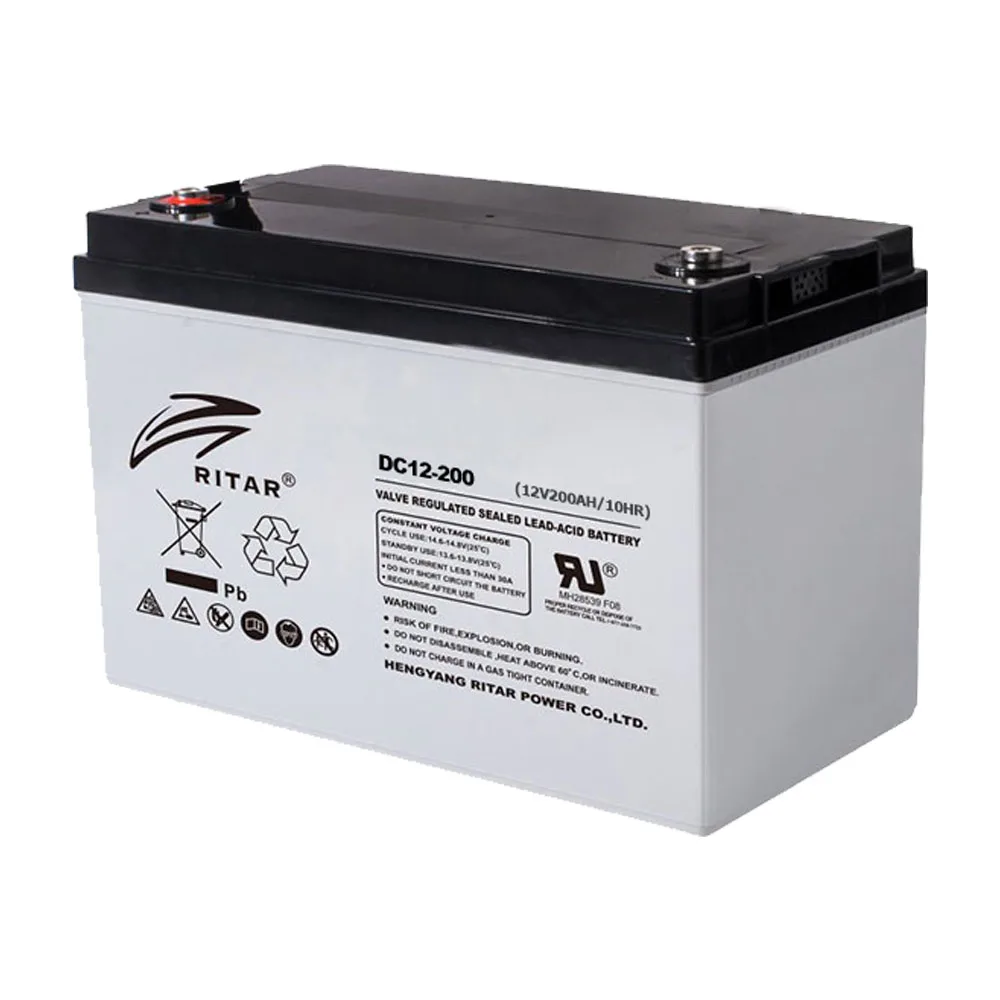 Batteria Ritar 12V All'Ingrosso Gel Agm 200Ah 250Ah Ritar Batteria Solare 12V Di Alta Qualità