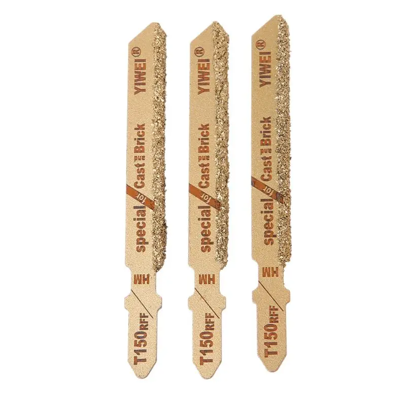 3Pcs Diamond Jig Saw Blade 3 "T150 Carburo Grano 50 Grana T-Shank Jig Lame Per Sega Utensile Da Taglio Per Piastrelle In Ceramica