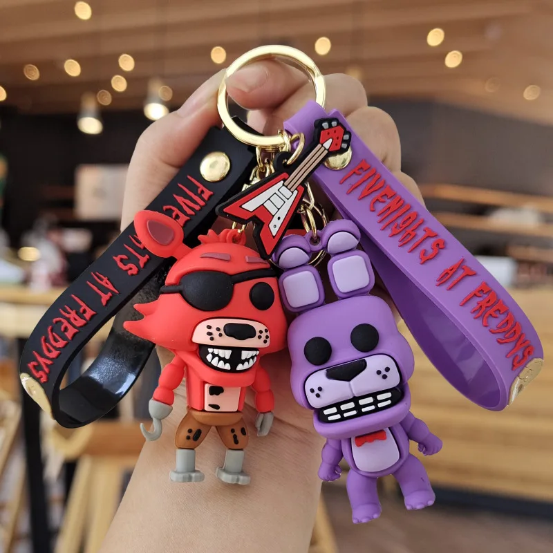 Fnaf Portachiavi Sundrop Moondrop Figure Freddy Bonnie Chica Action Figure Collezione Di Portachiavi Funtime Foxy Pendenti Modello Giocattoli