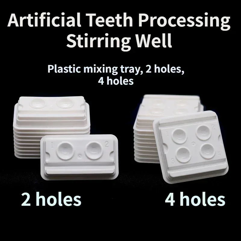 10 Pz 2/4 Slot Monouso Lavorazione Della Protesi Miscelazione Pozzetti Vassoi Fornitura Medica Tavolozza Bianca Forniture Dentali Vassoi Di Plastica N