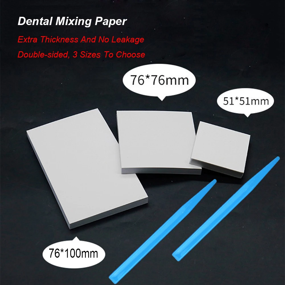 Commercio All'Ingrosso 500 Fogli Dental Lab Mixing Paper Monouso Odontoiatria Cemento In Polvere Misto Pad Spatola Dentista Clinica Strumento Di Consu
