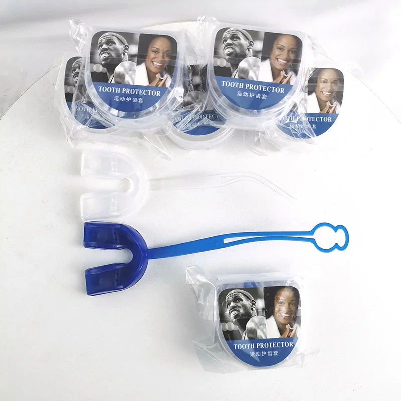 Sicurezza Sportiva Shock Paradenti Denti Bretelle Dental Oral Tooth Protector Calcio Basket Boxe Paradenti In Gomma