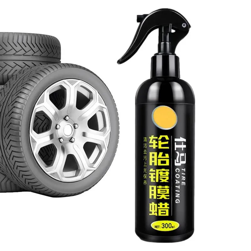 Car Long Lasting Tire Shine Spray Automotive 300Ml Wheel Polish Spray Auto Tire Coating Agent Forniture Per Parte In Gomma