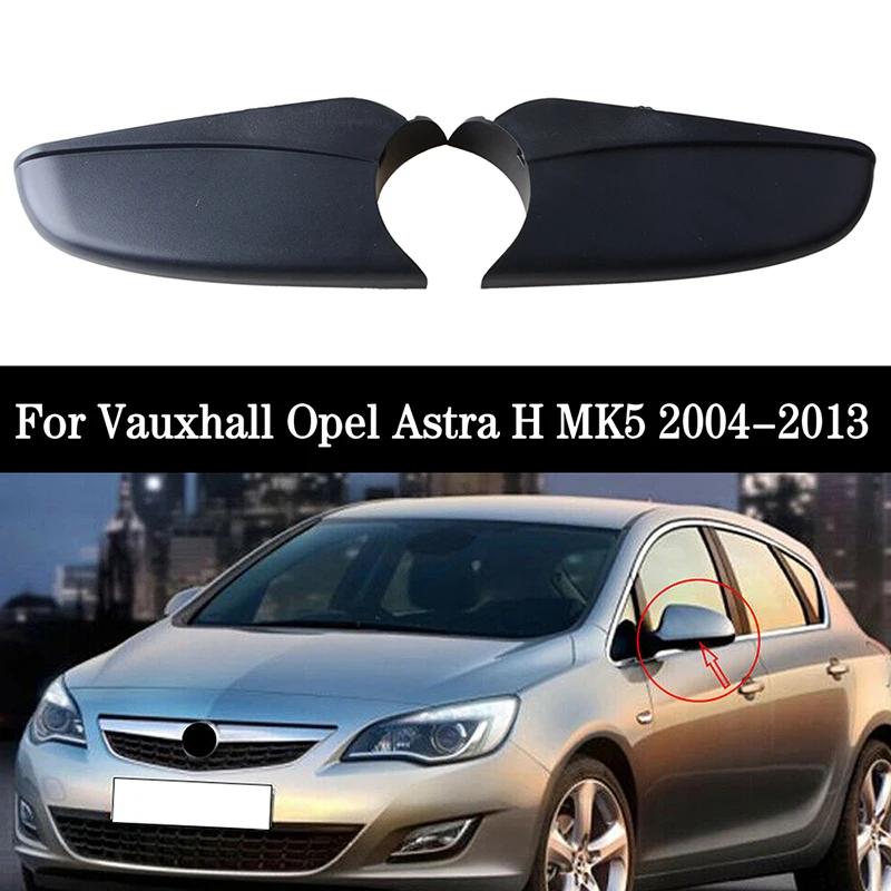 Bracingo Side Mirror Coperchio Retrovisore Cap Car Door Wing Bottom Holder Nero Opaco Per Vauxhall Opel Astra H Mk5 2004-2009