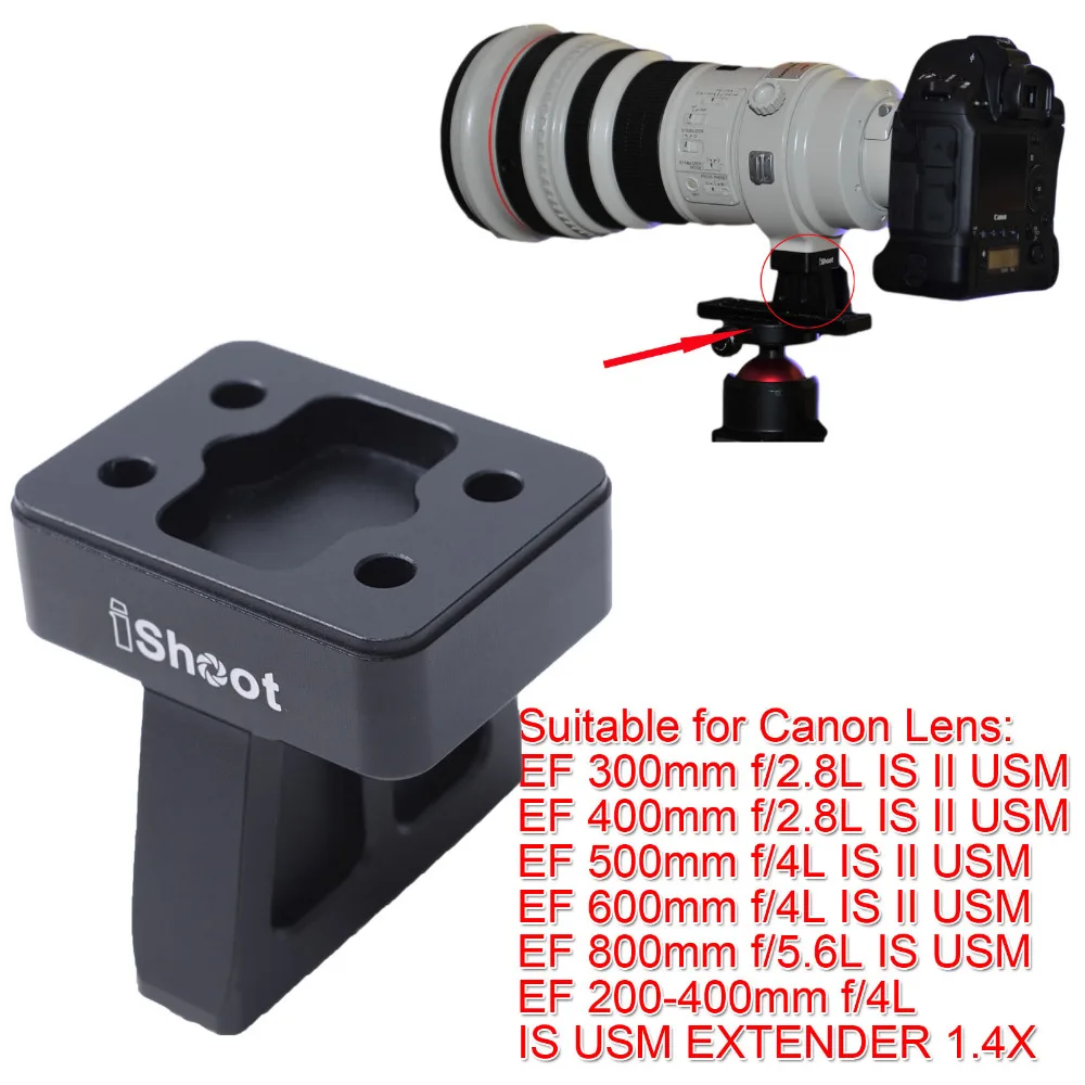 Obiettivo Piede Collare Treppiede Anello Di Supporto Del Basamento Base Per Canon Ef 200-400Mm F/4L Is Usm Extender 1.4X, Ef 400 Millimetri F/2.8L Is 