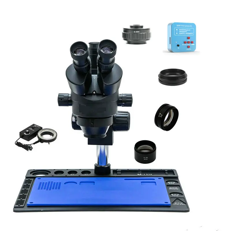 Set Completo 3.5X -90X 38Mp Video Recording Microscopio Mobile Per Riparazione Binoculare Con Fotocamera