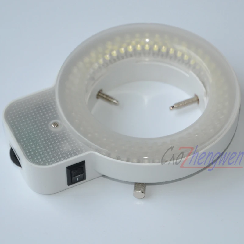 Microscopio 144 Led Ring Illuminator Lamp Per Microsscopio Eccellente Circle Light Us Uk Eu Power Adapter