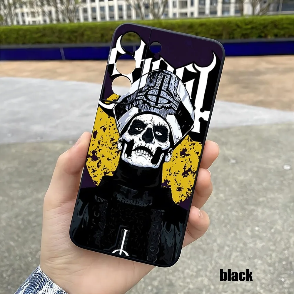 Custodia Per Telefono Ghost Papa Emeritus Per Samsung S 24 23 22 21 20 Plus Ultra A M 34 54 53 Cover Nera Di Lusso