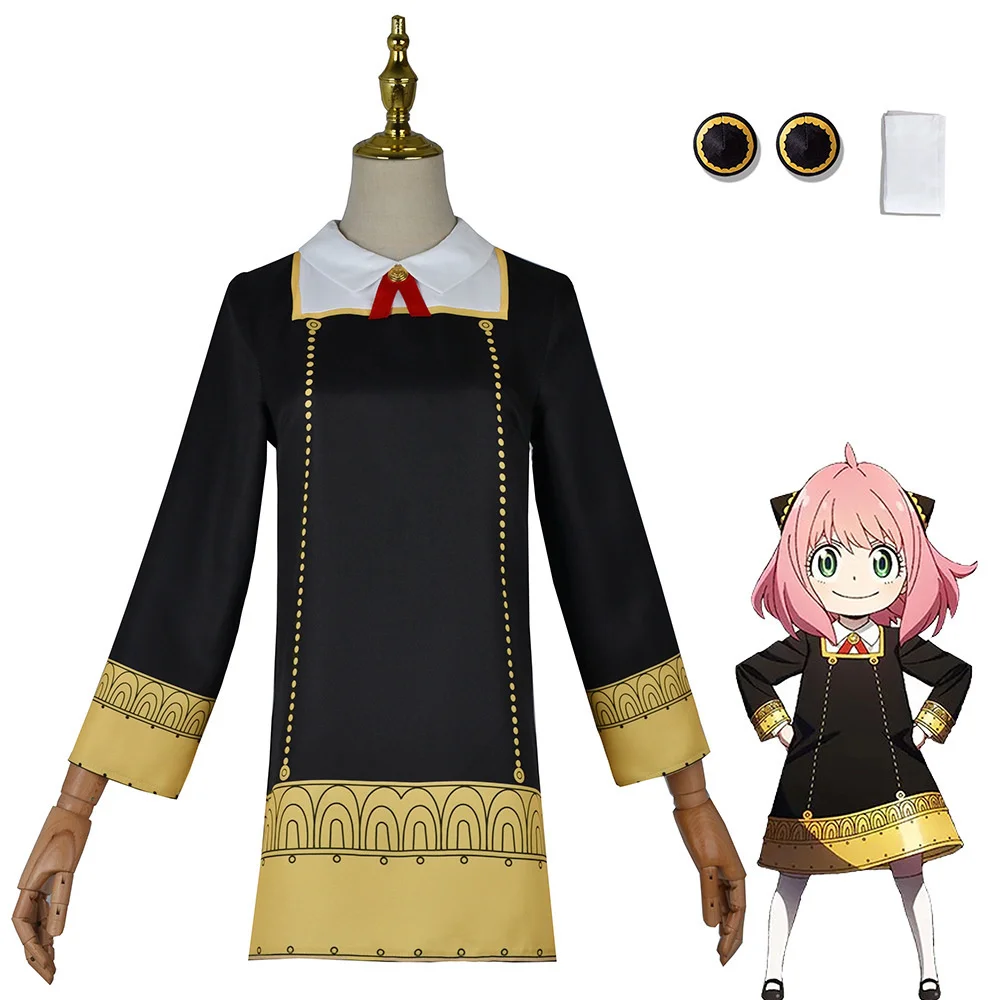 Anime Spy Family Anya Forger Costumi Cosplay Parrucca Ragazze Vestono Halloween Corpo Sperimentale 007 Little Arnia Small Bean Suit Socks