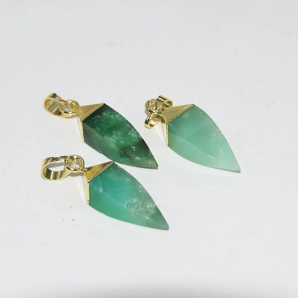 Nuovi Gioielli Reali Ciondolo Collana In Pietra Australiana Verde Naturale Donna 2023 Chrysoprase Placcato Oro Punto 5 Pezzi Come Regali