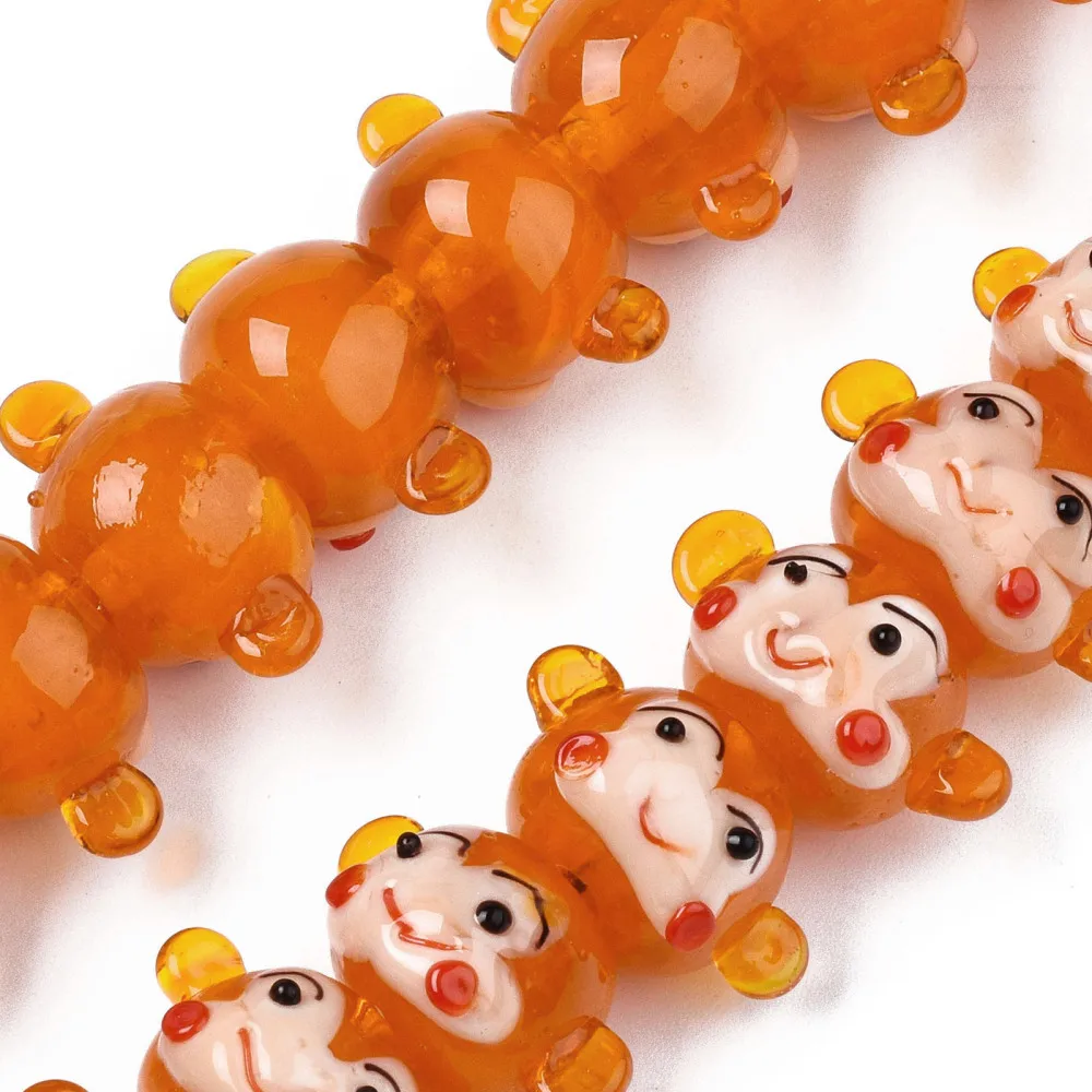 Pandahall Piccoli Animali Perline Lampwork Carino Scimmia Gufo Uccello Lampwork Perle Di Vetro Per Accessori Gioielli Braccialetto Fatto A Mano Fai Da