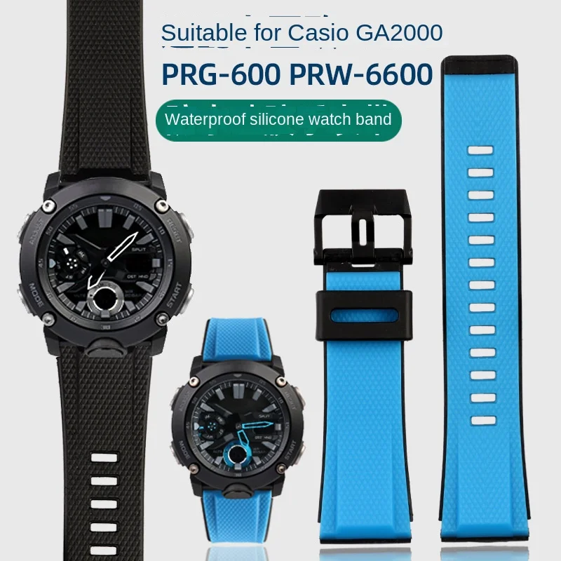 Cinturino In Gomma Per Casio G-Shock Ottagonale Ga 2000 Ga-2000-1A2 Prg-600 Cinturino Da Polso Da Uomo Sportivo In Silicone Impermeabile