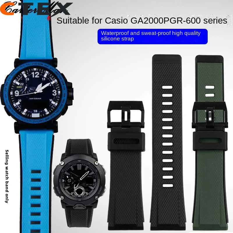 Cinturino In Gomma Per Casio G-Shock Ottagonale Ga 2000 Ga-2000-1A2 Prg-600 Cinturino Da Polso Da Uomo Sportivo In Silicone Impermeabile