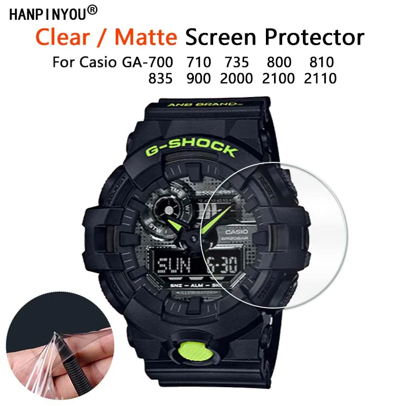 Per Casio Ga-700 Ga-710 Ga-735 Ga-800 Ga-810 Ga-835 900 Ga-2000 2110 Trasparente/Opaco Pellicola Salvaschermo Morbida-Non Vetro