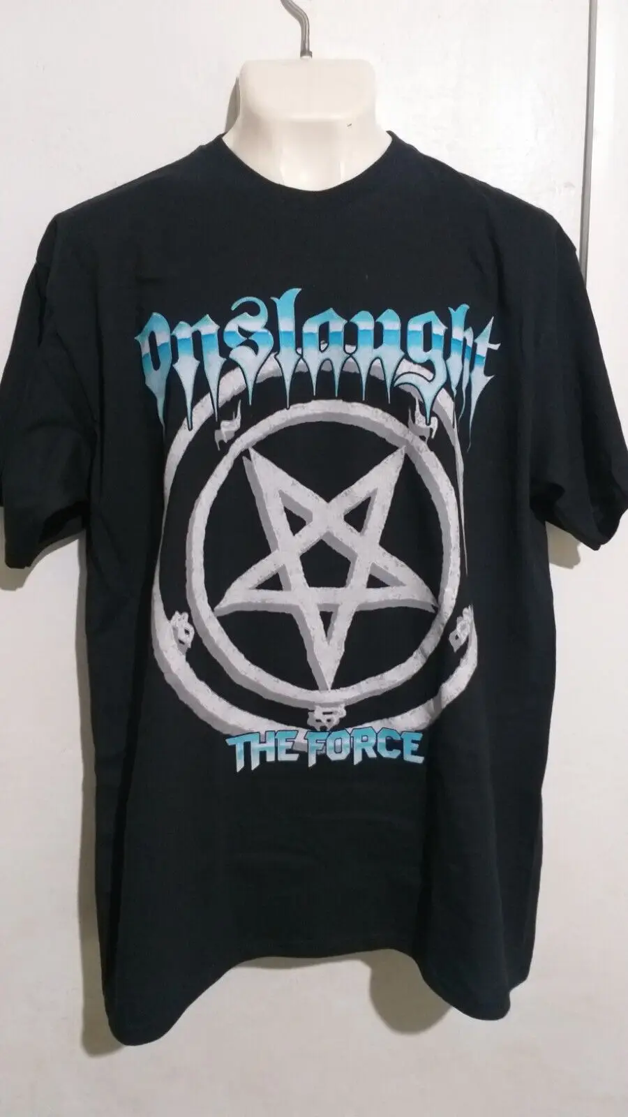 Maglietta Onslaught Force Thrash Metal Slayer Kreator Sodom Sarifago Sepultura
