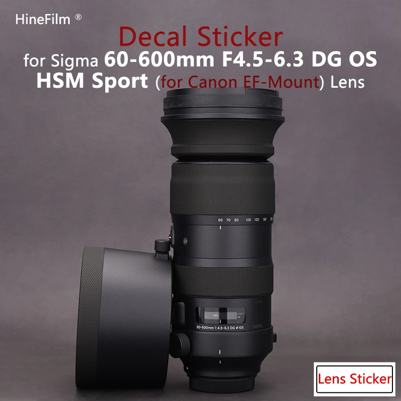 Per Sigma 60-600Mm F/4.5-6.3 Dg Os Hsm Sports Ef Mount Lens Decalcomania Protettiva Skin 60 600 Lens Sticker Antigraffio Warp Cover