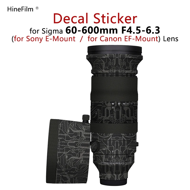 Sigma 60 600 Fe Mount Lens Skin Protector Coat 60-600Mm F4.5-6.3 Per Sony Mount Lens Stickers Pellicola Antigraffio Wrap Cover