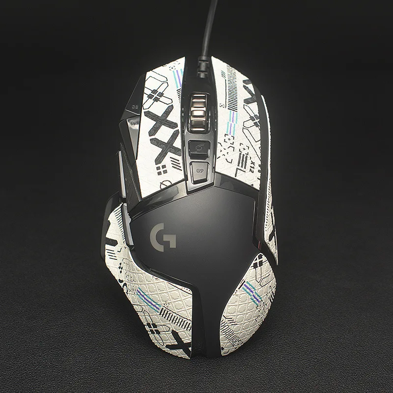 Adesivo Per Mouse Antiscivolo Per Logitech G502 Hero Wireless Skin Sticker Side Sweat Pad G502 Accessori Viola Bianco