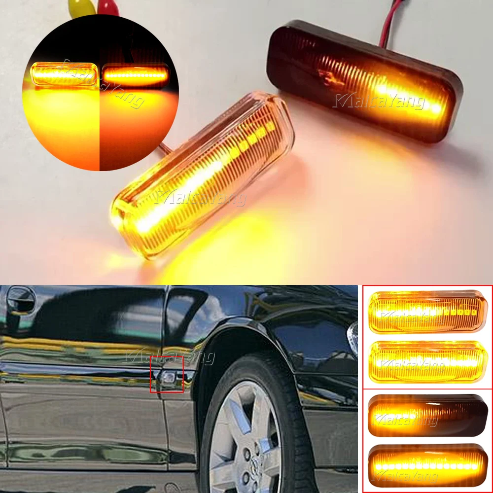 2Pcs Dynamic Blinker Led Indicatore Di Direzione Laterale Indicatore Luminoso Ripetitore Sequenziale Per Opel Omega B Stufenheck Caravan