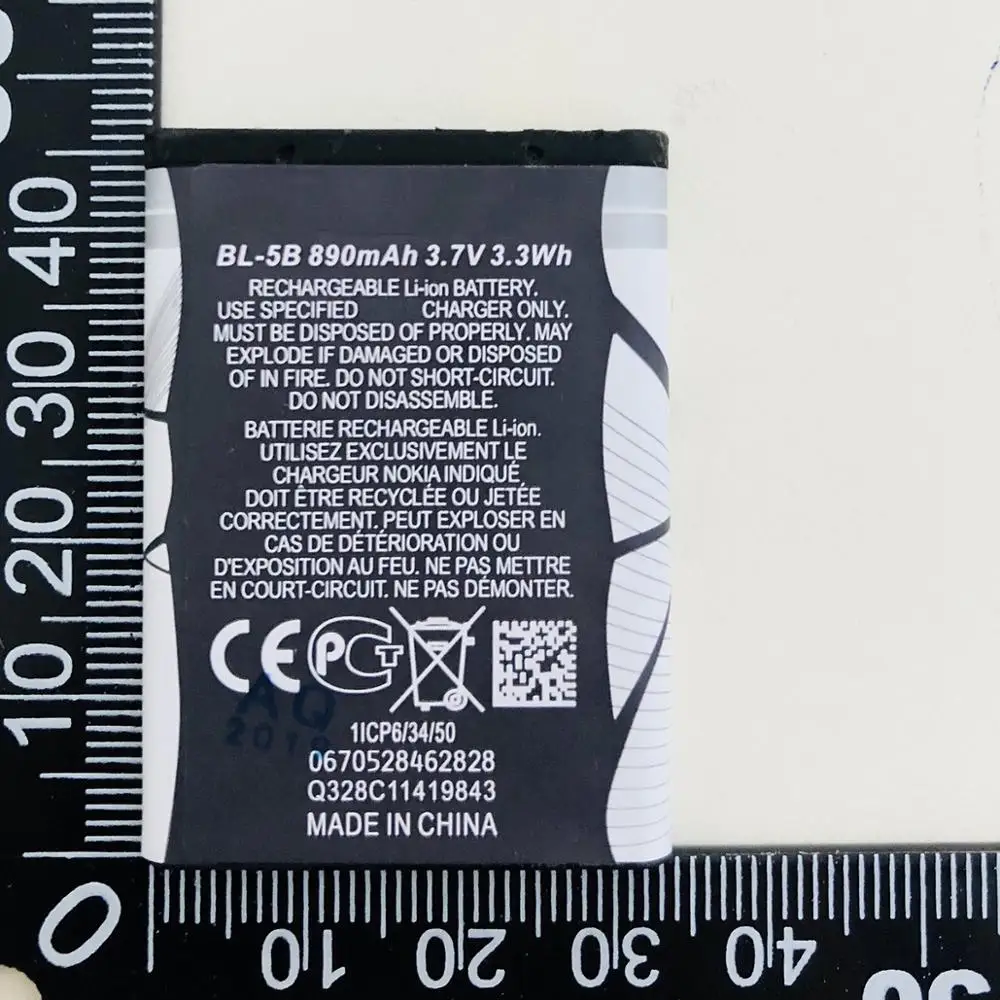 Bl-5B Mobile Di Ricambio Batterie Del Telefono Cellulare Per Nokia N80 N83 6120 6021 5300 5208 5140 6020 Bl5B 890Mah