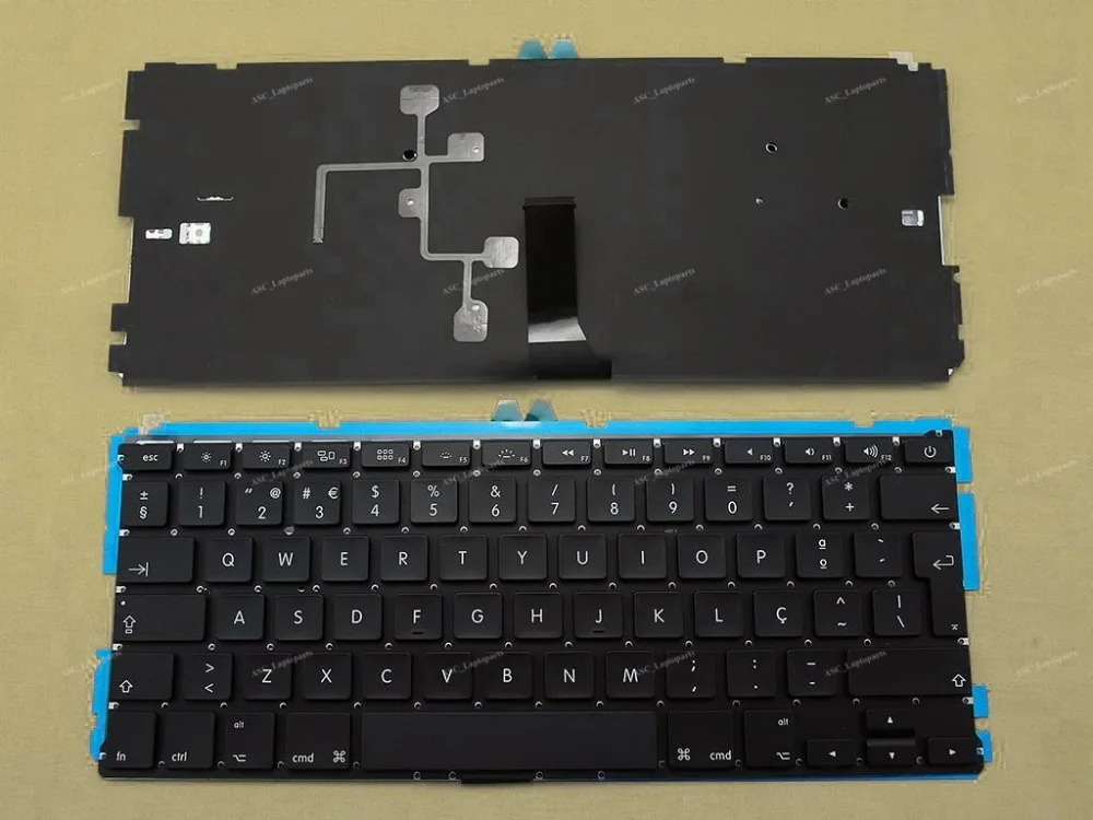 Nuova Tastiera Teclado Portoghese Po Per Apple Macbook Air A1369 13 "2011-2014 Retroilluminata Nera