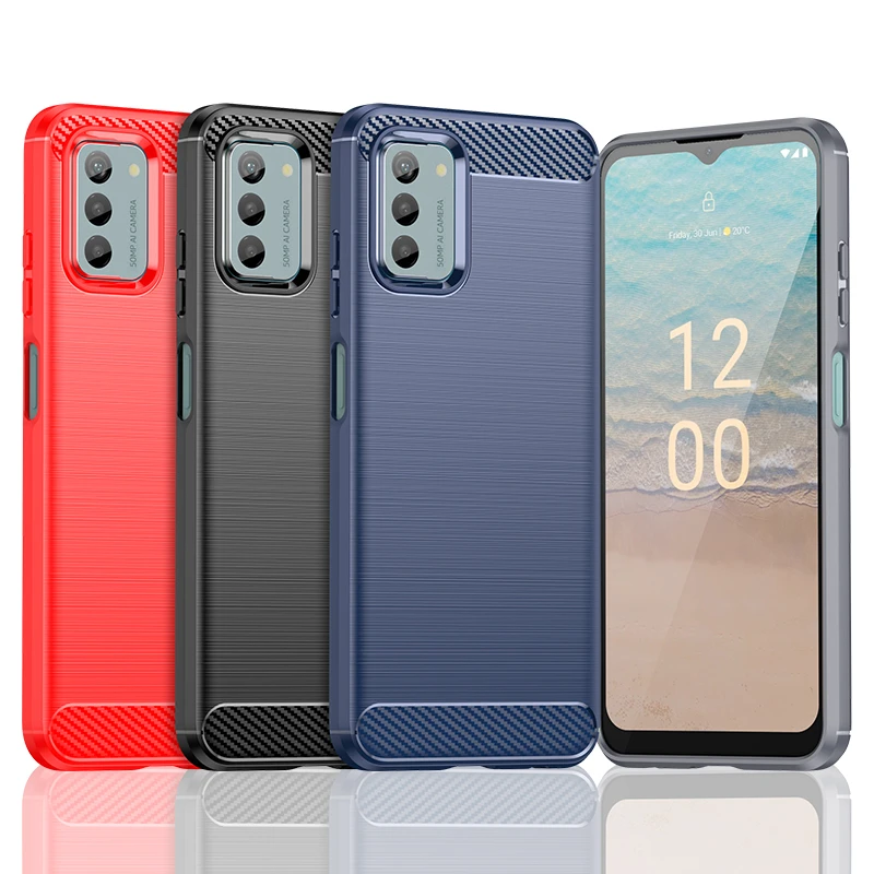 Per Cover Nokia G42 Custodia Per Nokia G42 5G Paraurti Anti-Knock Custodia Posteriore In Fibra Di Carbonio In Silicone Morbido Per Custodia Nokia G42 