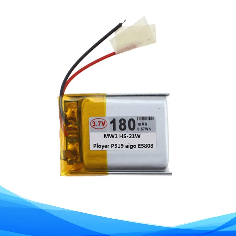 Originale Sostituisce 180Mah 402025 Batteria Per Sony Mw1 Per Nokia Hs-21W Aigo E5808 Ployer P319 Mp3 Mp4 Batterie Accumulatore Akku
