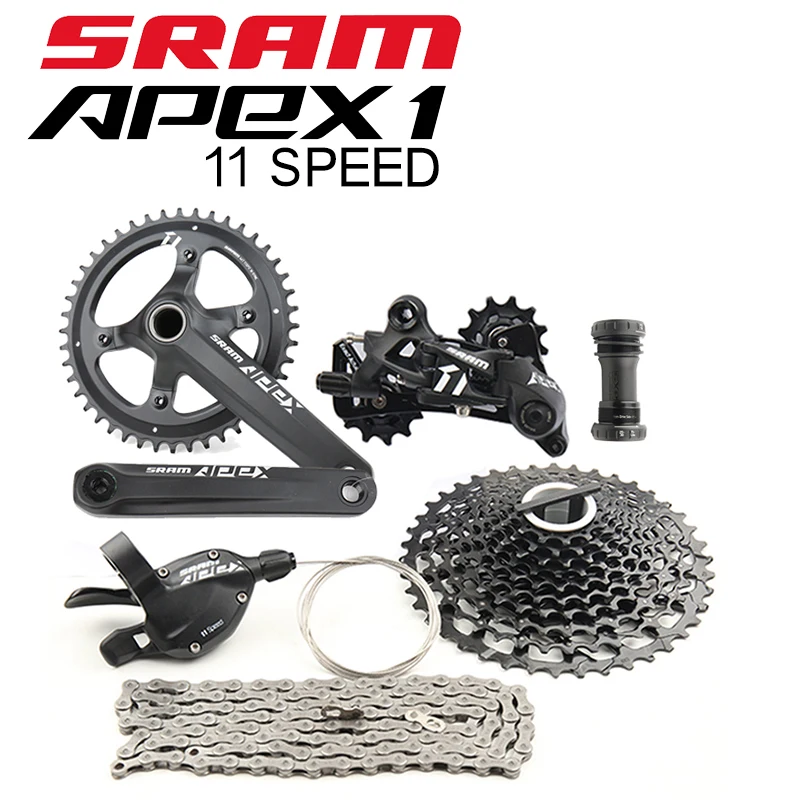 Sram Apex 1 1 X11 Speed Road Bike Off-Road Gxp Groupset Shifer Trigger Deragliatore Posteriore Cross Country Bicycle Kit